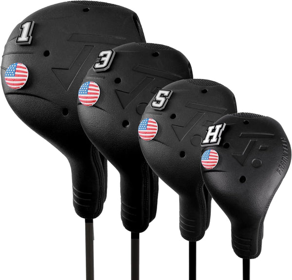 Golf Head Covers | EVA Plastic Golf Club Covers for Driver, Fairway Woods & Hybrid | Driver Headcover with Pins