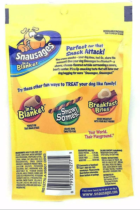Snausages 4.5 oz (128 Pack 2 Dog Snacks - Beef & Cheese Flavor - Net Wt g)