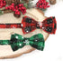 Pohshido 2 Pack Christmas Cat Collar with Movable Bowtie, Breakaway Buckle Safety Kitty Kitten Collar, Adjustable Pet