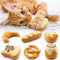 Bread Catnip Toys - Indoor Interactive Chew Bite Kick Toy Set, 6 Pack Plush Catmint Birthday Presents