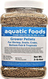 Aquatic Foods Inc. Shrimp Grower 45% Protein Sinking Pellets, 1/16" x 3/8" for Shrimp, Snails,