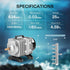 VIVOSUN Commercial Air Pump, 634GPH, 25W, 40L/min, 6 Outlet for Aquarium & Hydroponic Systems