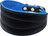 Real Leather Extra Wide Padded Tapered Dog Collar - Glossy Black for Greyhound, Saluki, Lurcher