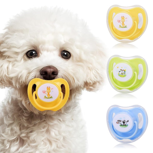 Vexulipro Pet Pacifiers for Small Pets (3 Pack) Photo-Prop Pacifiers for Puppies &