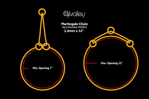 Alvalley Martingale Collar for Dogs - Show Chain Dog Collar, Made of Brass, Safe for Training and Walking