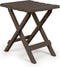 Camco Small Quick-Folding Adirondack Table, Plastic, Mocha