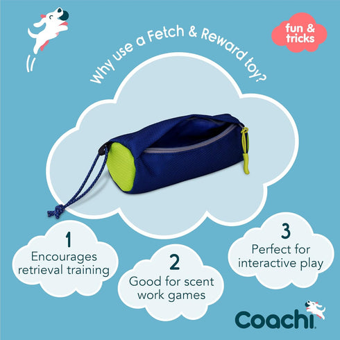 Coachi Fetch & Reward, Interactive Training Toy for Dogs and Puppies, Practice Recall Training, Hidden Treats, Teaching
