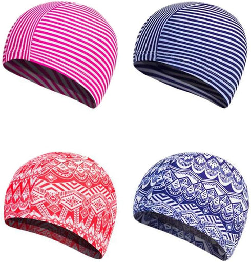 Solid Color Kids Swim Caps Swimming Hat for 2-8 Years Olds Boys Girls with Long Hair