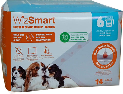 Wizsmart Heavyweight Dog Pads Absorbent, Leak-Proof Pet Training Pads with Stay Put