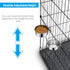 Dog Food Water Bowl for Cage, Stainless Steel Hanging Bowls, Non-Spill Detectable Crate Feeder for Dogs (Silver, XS)