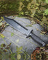 Mossy Oak 15-inch Survival Hunting Knife with Sheath, Fixed Blade Tactical Bowie Knife with Sharpener