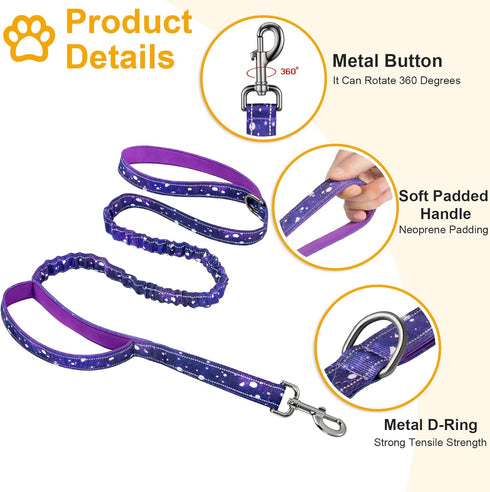 DAGANXI Adjustable Dog Collar, Soft Neoprene Padded Reflective Strip Nylon Collar for Small Medium Large Dogs