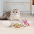 Ceramic Cat Food Bowl Set, Wide Shallow Bowls for Whisker Fatigue Relief, 6 Pack, 8.5 oz, 5.75 inch, White