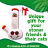 420 My Name is Lil Billie, Funny Weed Theme Catnip Toy, Cute Stuffed Parody Pot Bong, Cool Plush Novelty Gift for Pets