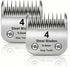4 Skip Tooth Detachable Pet Dog Grooming Steel Blades,Compatible with Andis,Oster A5,Wahl