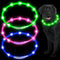 3 Pieces LED Dog Collar Light Up Rechargeable Dog Lights for Night Walking, Adjustable for Large Medium Small Dogs