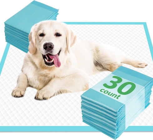 Dog Pads Extra Large 30"x36", 30-Count XXL Puppy Pads, Super Absorbent Disposable Bed Pads