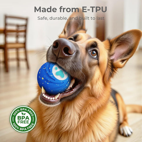 Lovkid Smart Interactive Dog Toys Vibrating & Rolling Chew-Resistant E-TPU Dog Ball for Aggressive Chewers, USB-C