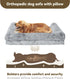 Orthopedic Dog Bed for Medium Breeds, High Density Egg Crate Foam Sofa Bed with Waterproof Removable Washable Cover