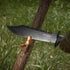 FLISSA 15-inch Tactical Bowie Knife with Sheath, Fixed Blade Survival Knife, Sharpener & Fire Starter for Camping