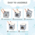 12.6"(Light B FSOBEIIALEO Cat House Cube Small Dog Cubes For Indoor Cats Folding Cat Ottoman, Cat Cave, Stackable Cat