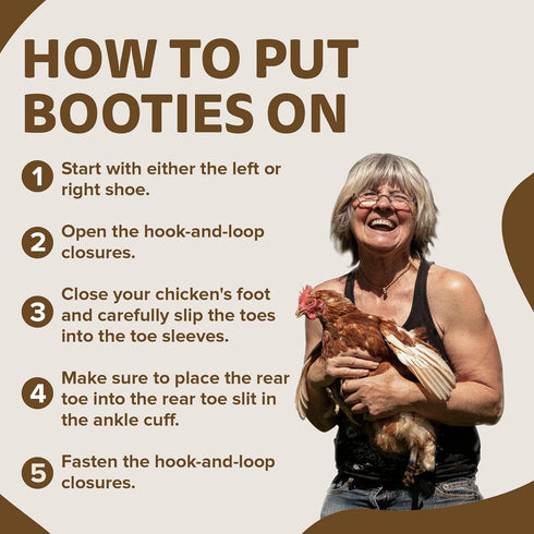 Chicken Shoes for Injured Feet Protective Neoprene Footwear for Chicken, Open-Toe Design for Bumblefoot Relief, Made