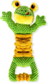 Sedioso Dog Tug Toy, Durable Squeaky Toy for Large Breeds, Stuffed Plush Toy with Crinkle Paper for All Dogs (Frog)