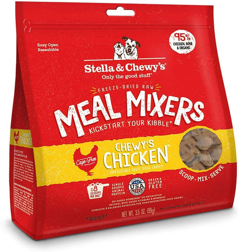 Stella & Chewy's Freeze Dried Raw Chewy’s Chicken Meal Mixers, Grain Free Dog Food Topper, 3.5 oz