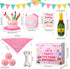 Vertintong 10 Set Pcs Dog Birthday Toy Dog Birthday Cake Bone Wine Bottle Hat Bib Ball Card Ribbon Plush Pet Gifts