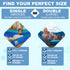 SZHLUX Camping Hammock Double & Single Portable Hammocks with 2 Tree Straps, Great for Hiking,Backpacking,Hunting,Outdoor,Beach,Camping,Dark Blue / Sky Blue by SZHLUX