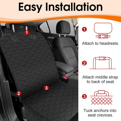 2 Pack NECKORY Front Dog Seat Cover, Waterproof Car Seat Covers for Dogs Nonslip Scratch-Proof Dog Seat Cover Front