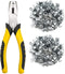 Wire Cage Buckle Pliers with 600 Wire Cage Clips for Rabbit Bird Poultry Chicken Cage Building Installation
