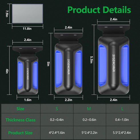 SYSENCIAGA 0.4-1.0 Inch Aquarium Magnet Glass Cleaner, Double-Sided Detachable & Floating Algae Scraper for Fish Tank