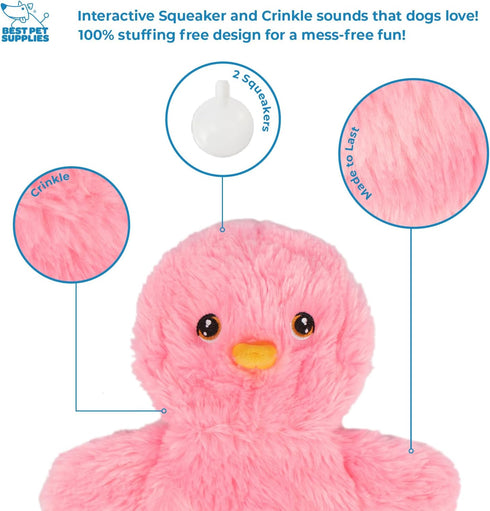 Best Pet Supplies Interactive Squeaky Dog Chew Toy, Ideal Dog Toys for Chewers, Small, Medium & Large Dogs, and Fetch
