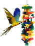 alfyng Bird Parrot Knots Block Tearing Chewing Toy, Multicolored Wooden Toy for Macaws, Cockatoos, African Grey