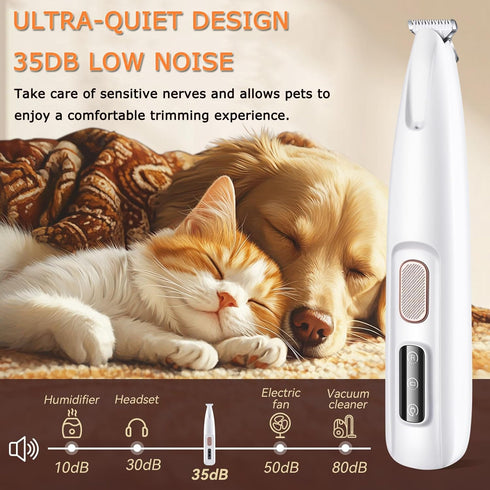 ugdurwp 1PC Trimmer Light,35dB Trimmer Trimmer Dog Paw with LED Low Noise Precision Pet Paw for Dogs Cats Grooming