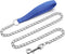 Chain Leash Metal Dog Leash, Chrome Plated with Soft Padded Handle for Medium Dogs (M, Blue Handle)