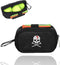 Skull Golf Ball Pouch - Durable Polyester Golf Tee Organizer Bag with Zipper Hook & Waist Belt for Men Women
