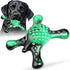 Dog Toy for Aggressive Chewers, Green Nylon Hedgehog, Durable Interactive Bacon Flavor Toy for Medium Large Dogs,