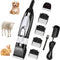 Mudder Electric Goat Clipper, 12V High Power Dog Shaver for Grooming, Low Noise Plug-in Pet Trimmer with 4 Guide Combs