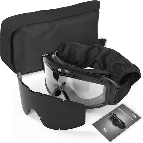 xaegistac Tactical Airsoft Goggles - Anti-Fog Military Ballistic Safety Glasses