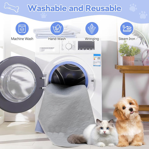 Reusable Dog Training Pads, 72x72 Inch-1 Pack, Washable Pee Pads with Fast Liquid Absorbing for Dogs, Cats, Bunny &
