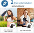 Volhoply 4 Pack 32 oz Insulated Water Bottles with Straw Lid & Spout Lid for Hiking, Camping