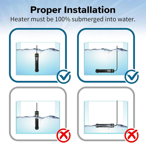 50W 100W Small Submersible Aquarium Heater, Constant Temperature 77?, Suitable for Saltwater and Freshwater Fish Tanks