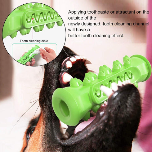 Guardians Dog Chew Toys for Aggressive Chewers - Dog Toothbrush Care Cleaning Stick for Small Middle Dogs (Blue+Green)