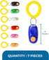 SunGrow 7-Pack Dog Clicker for Training with Wrist Bands, 2 Inches Multicolor, Effective Training Tools for Pets