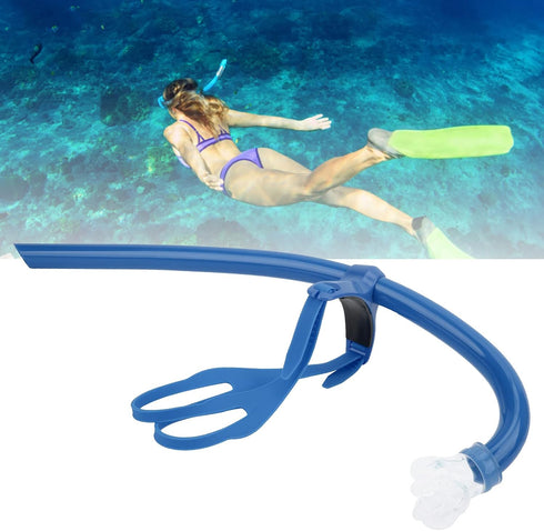 Swim Snorkel for Lap Swimming, Front Mounted Breath Gear with Silicone Mouthpiece