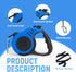 Retractable Dog Leash, Automatic Telescopic Tractor Tape, 10/16 FT Durable with Folding Bowl, Dispenser for Small