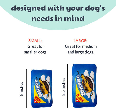 Huxley & Kent Snoreo Cookies (Small) | Funny Power Plush Dog Toy with Squeaker | Dog Gift