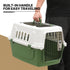 MoNiBloom 22-Inch Dog Crate, Hard-Sided Cat Carrier for Small Dogs and Cats, Green Travel Carrier